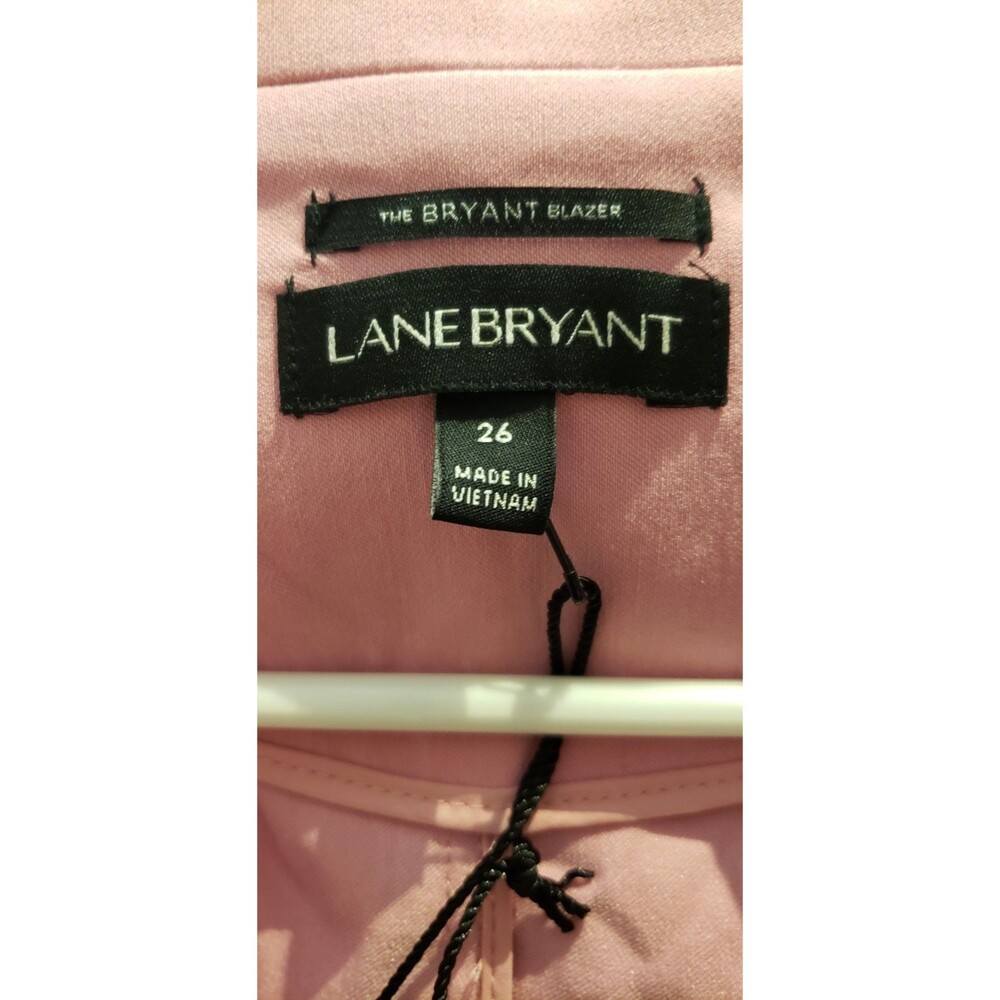 Lane Bryant Blazer Size 26 Pink Ponte Knit Stretch One Button Plus Size NWT - Picture 3 of 8
